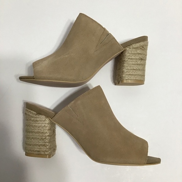 Sbicca Helena Womens Natural Suede Open Toe Blocked Heel Espadrille Size 9 - Picture 1 of 8